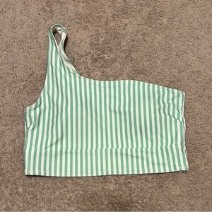 Old Navy women’s striped one‎ shoulder swim top XL